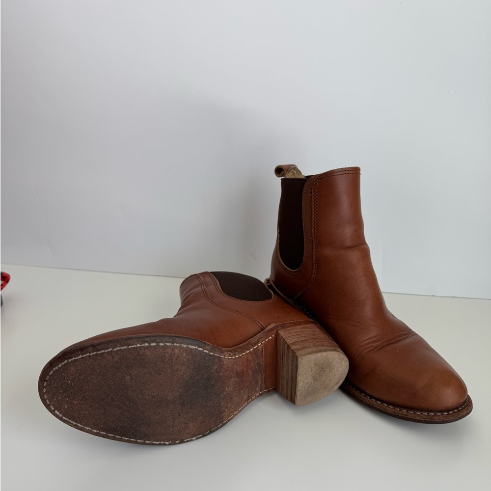 Red Wing Shoes Brown Leather Chelsea Ankle Boots - Picture 2 of 6
